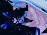 Neptunia Futa Uni and Black Heart X Noire 3D HENTAI