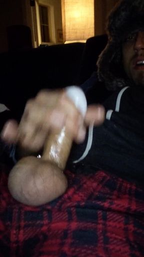 Jerk and Cum with Tenga Egg Toy on Living Room Couch While Roomates or BF Could Walk in and Catch Me