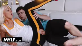 Mylf - Naughty Blonde Milf Seduces Young Stud And Makes Him Shove His Boner Inside Her Wet Pussy
