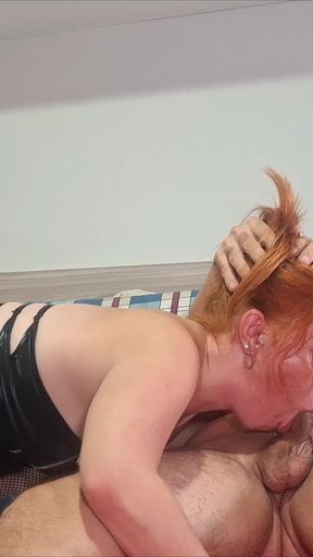 Redhead Neighbor Riding Hard Before Getting a Facial