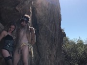 Freaky futuristic super heroes fuck outdoors in a cave - Erin Electra