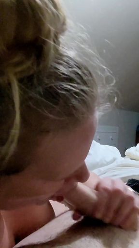Spectacular moment from &quot;Chubby MILF gives a blowjob before bed&quot;