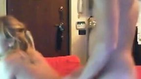 Extremely pale amateur blond haired blowlerina of my buddy loves hard fuck