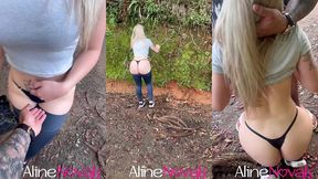 loira com bunda grande vai colher pinhao e faz um boquete ao ar livre com direito a gozada na boca