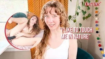 Brunette American girl fingers her hairy pussy and rides a dildo to squirt