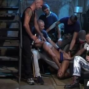 CAZZOfilm - Gangbang by a group of skinheads