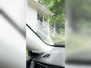 Hotwife quickie during the time that spouse waits in car - Hubby eats and screws used vagina at home