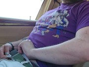 Amatuer guy's quick car cum session