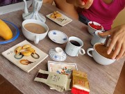 Trying HOT Chili n SWEET Mango during Coffee Break