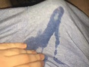 Jerking & Cumming in My Boxers before Bed ;p Cum Soaks Through!