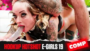 Rough deepthroat action from horny college girls