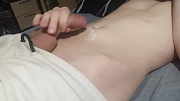 The guy tried long and hard to cum and was able to do it