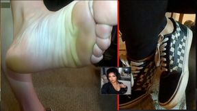 Sexi Mexy Toes Wiggling in SWEATY Work Vans