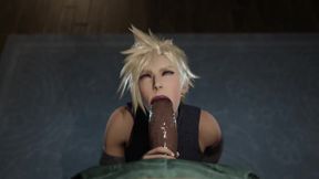 Cloud’s Mouth Stretches Around that Cock