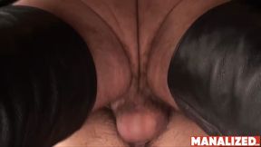 Barbacking his tight ass