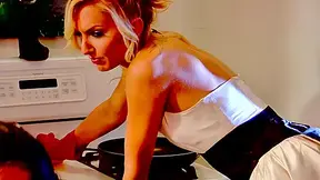Blonde babe Taylor rides a hard rockin cock