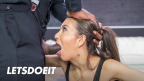 Anya Kreys takes huge BBC deepthroat and ass bang