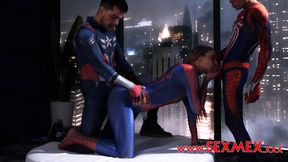 Spider Girl Made love By Superheroes
