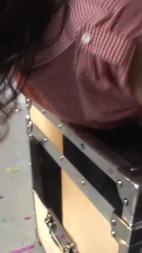 High heels brunette fucked on the table