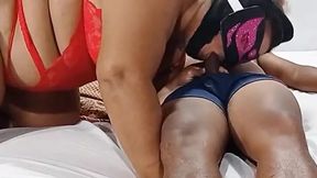 Big ass stepmother enjoys her stepson what her husband doesn't give her.