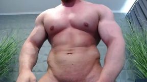 Flexing and posing in sexy underwear , jerking my 20 cms thick cock in many position.Hot ass show too