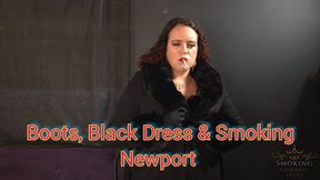 Boots, Black Dress & Smoking Newport - SGL154