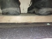 Bread Crush & Trample Under a Board with a Dirty Boot Print, size 11 boots 89kg 👣👣