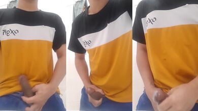 I'm in a bathroom and feel horny then see the result(sumabog ang aking katas)