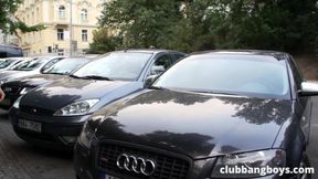 Three Blokes Compare Strength in Arm Wrestle