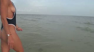 Hot Girl Thong Beach Sideboob