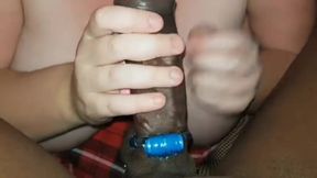 Sucking Stroking BBC While Wearing Vibrating Cock Ring
