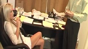 Bossy Blonde MILF Stretched Wide in Sloppy Office Fuck