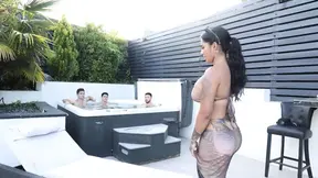 My Friend's GF gets double fucked in the jacuzzi
