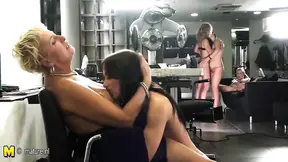 Damn That Kinky Lesbian Salon Gets Wild When Mature Women Show Up For Special Services