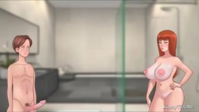 Girlfriend 18+ Sucks Huge Cock in Uncensored Love Hotel Anime Fun with Playful Passion