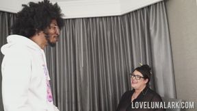 Dorky Darien teaches sexy curious BBW Luna Lark about the porn industry