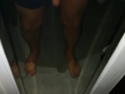 Fuck, how cool to piss  on the public  on the veranda  of  Italian hotel