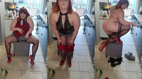 strip-tease n°6exib devant une baie vitree