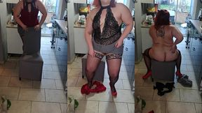 strip-tease n°6exib devant une baie vitree