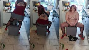 strip-tease n°6exib devant une baie vitree