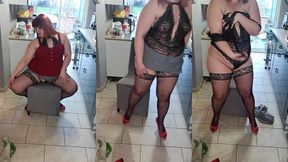 strip-tease n°6exib devant une baie vitree