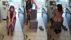 strip-tease n°6exib devant une baie vitree