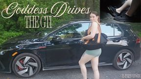Goddess Drives The GTI In Little Black Sneakers