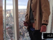 Buisness man caught wanking  huge 9 Inch cock in London