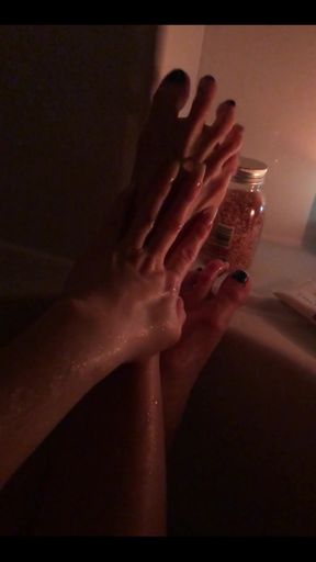 I’m in the Bath.... and You Are Shivering Holding My Fluffy Towel with Your Cock Locked in Its Cage