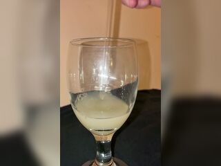 Treating my own cum loads like a good wine (slow motion)