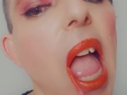 What dat mouth DO?! Sissy lipstick tease.