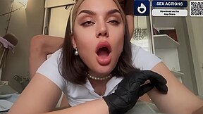 Good View Couple In Sexy student 18+ Plays The Role Of A Horny Maid Using A Dating App