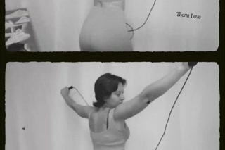 Embarrassed Naked Female Jump Rope