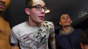 2731 amator gang bang with gay friend int he street in public car in paris